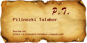Pilinszki Talabor névjegykártya